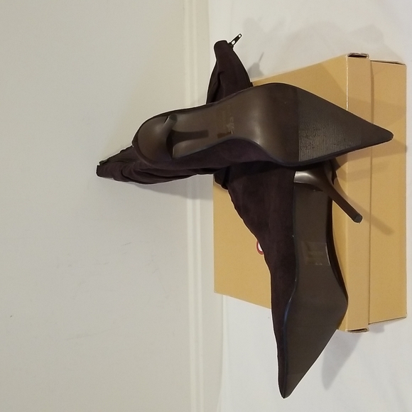 Paprika Dk. Brown Faux Suede Boots - Picture 4 of 6